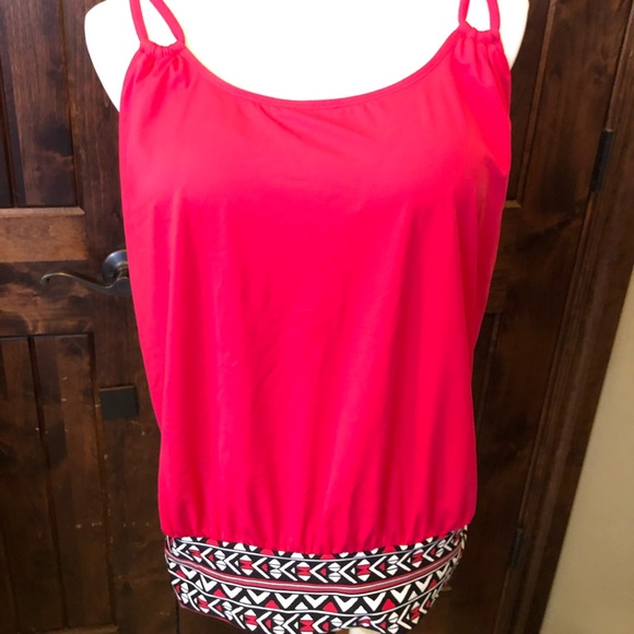 Hot pink tankini SWIM size 14 - Picture 1 of 5
